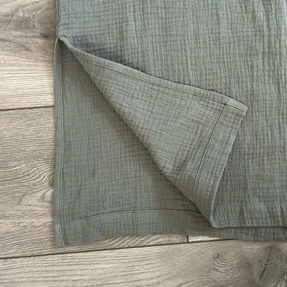 BRIGGS Sleeveless Olive Green Dress 100% Cotton Gauze Size Small - Picture 4 of 5